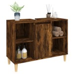 vidaXL Dulap de chiuvetă, stejar afumat, 80x33x60 cm, lemn prelucrat vidaXL Dulap de chiuvetă, stejar afumat, 80x33x60 cm, lemn prelucrat