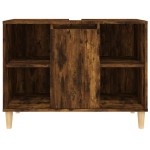 vidaXL Dulap de chiuvetă, stejar afumat, 80x33x60 cm, lemn prelucrat vidaXL Dulap de chiuvetă, stejar afumat, 80x33x60 cm, lemn prelucrat
