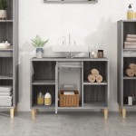 vidaXL Dulap de chiuvetă, gri sonoma, 80x33x60 cm, lemn prelucrat vidaXL Dulap de chiuvetă, gri sonoma, 80x33x60 cm, lemn prelucrat