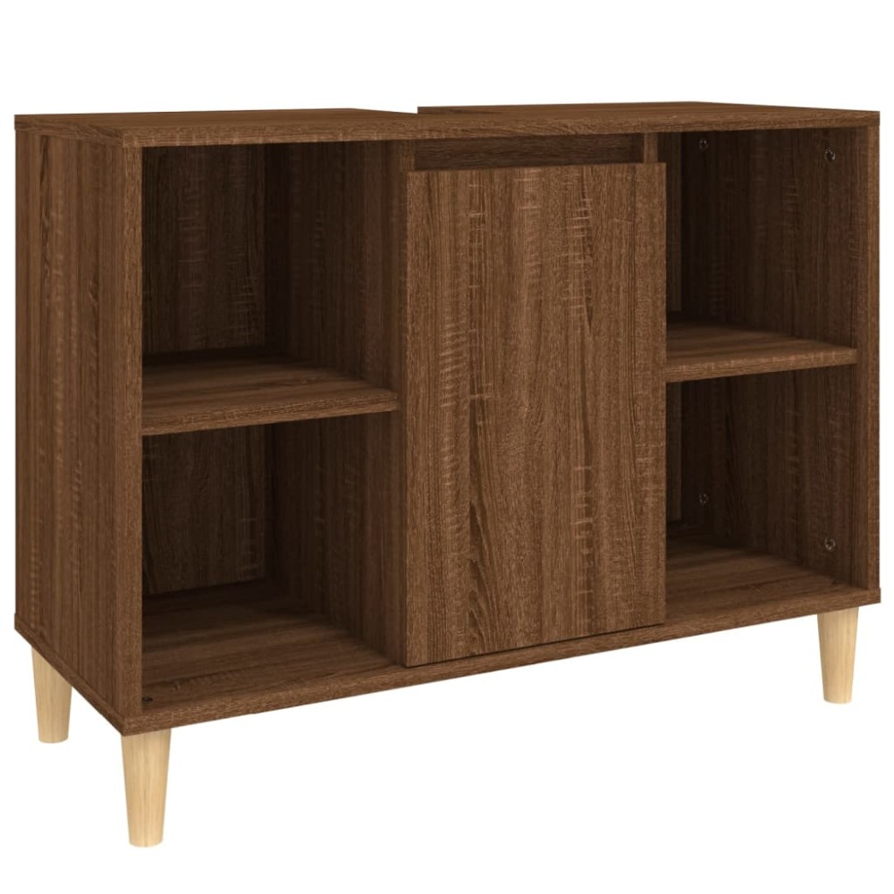 vidaXL Dulap de chiuvetă, stejar maro, 80x33x60 cm, lemn prelucrat