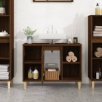vidaXL Dulap de chiuvetă, stejar maro, 80x33x60 cm, lemn prelucrat vidaXL Dulap de chiuvetă, stejar maro, 80x33x60 cm, lemn prelucrat
