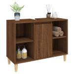 vidaXL Dulap de chiuvetă, stejar maro, 80x33x60 cm, lemn prelucrat vidaXL Dulap de chiuvetă, stejar maro, 80x33x60 cm, lemn prelucrat