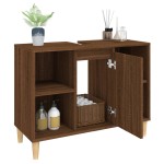vidaXL Dulap de chiuvetă, stejar maro, 80x33x60 cm, lemn prelucrat vidaXL Dulap de chiuvetă, stejar maro, 80x33x60 cm, lemn prelucrat