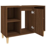 vidaXL Dulap de chiuvetă, stejar maro, 80x33x60 cm, lemn prelucrat vidaXL Dulap de chiuvetă, stejar maro, 80x33x60 cm, lemn prelucrat