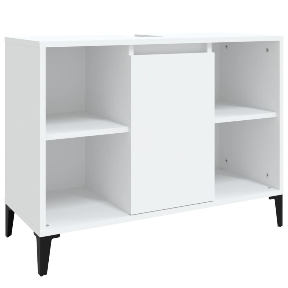 vidaXL Dulap de chiuvetă, alb, 80x33x60 cm, lemn prelucrat