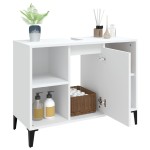 vidaXL Dulap de chiuvetă, alb, 80x33x60 cm, lemn prelucrat vidaXL Dulap de chiuvetă, alb, 80x33x60 cm, lemn prelucrat