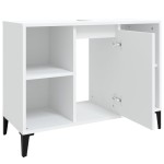 vidaXL Dulap de chiuvetă, alb, 80x33x60 cm, lemn prelucrat vidaXL Dulap de chiuvetă, alb, 80x33x60 cm, lemn prelucrat