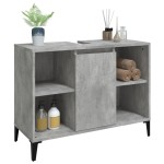 vidaXL Dulap de chiuvetă, gri beton, 80x33x60 cm, lemn prelucrat vidaXL Dulap de chiuvetă, gri beton, 80x33x60 cm, lemn prelucrat