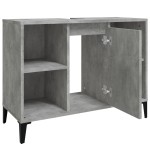 vidaXL Dulap de chiuvetă, gri beton, 80x33x60 cm, lemn prelucrat vidaXL Dulap de chiuvetă, gri beton, 80x33x60 cm, lemn prelucrat