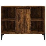 vidaXL Dulap de chiuvetă, stejar afumat, 80x33x60 cm, lemn prelucrat vidaXL Dulap de chiuvetă, stejar afumat, 80x33x60 cm, lemn prelucrat