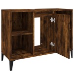 vidaXL Dulap de chiuvetă, stejar afumat, 80x33x60 cm, lemn prelucrat vidaXL Dulap de chiuvetă, stejar afumat, 80x33x60 cm, lemn prelucrat