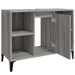 vidaXL Dulap de chiuvetă, gri sonoma, 80x33x60 cm, lemn prelucrat vidaXL Dulap de chiuvetă, gri sonoma, 80x33x60 cm, lemn prelucrat
