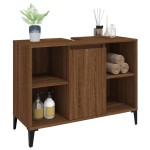 vidaXL Dulap de chiuvetă, stejar maro, 80x33x60 cm, lemn prelucrat vidaXL Dulap de chiuvetă, stejar maro, 80x33x60 cm, lemn prelucrat