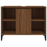 vidaXL Dulap de chiuvetă, stejar maro, 80x33x60 cm, lemn prelucrat vidaXL Dulap de chiuvetă, stejar maro, 80x33x60 cm, lemn prelucrat