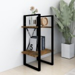 vidaXL Bibliotecă 2 niveluri stejar fumuriu 40x30x70 cm lemn compozit vidaXL Bibliotecă 2 niveluri stejar fumuriu 40x30x70 cm lemn compozit