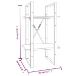 vidaXL Bibliotecă 2 niveluri stejar fumuriu 40x30x70 cm lemn compozit vidaXL Bibliotecă 2 niveluri stejar fumuriu 40x30x70 cm lemn compozit