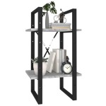 vidaXL Bibliotecă 2 niveluri gri sonoma 40x30x70 cm lemn compozit vidaXL Bibliotecă 2 niveluri gri sonoma 40x30x70 cm lemn compozit