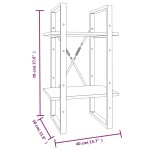 vidaXL Bibliotecă cu 2 niveluri stejar maro 40x30x70 cm lemn compozit vidaXL Bibliotecă cu 2 niveluri stejar maro 40x30x70 cm lemn compozit