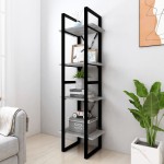 vidaXL Bibliotecă cu 4 niveluri gri sonoma 40x30x140 cm lemn compozit vidaXL Bibliotecă cu 4 niveluri gri sonoma 40x30x140 cm lemn compozit