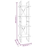 vidaXL Bibliotecă cu 4 niveluri gri sonoma 40x30x140 cm lemn compozit vidaXL Bibliotecă cu 4 niveluri gri sonoma 40x30x140 cm lemn compozit