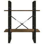 vidaXL Bibliotecă cu 2 niveluri stejar maro 60x30x70 cm lemn compozit vidaXL Bibliotecă cu 2 niveluri stejar maro 60x30x70 cm lemn compozit