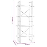 vidaXL Bibliotecă cu 4 niveluri gri sonoma 60x30x140 cm lemn compozit vidaXL Bibliotecă cu 4 niveluri gri sonoma 60x30x140 cm lemn compozit