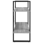 vidaXL Bibliotecă 2 niveluri gri sonoma 80x30x70 cm lemn compozit vidaXL Bibliotecă 2 niveluri gri sonoma 80x30x70 cm lemn compozit