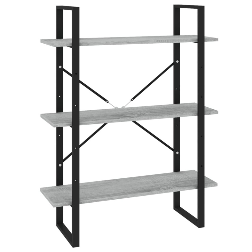 vidaXL Bibliotecă, gri sonoma, 80x30x105 cm, lemn prelucrat