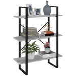 vidaXL Bibliotecă, gri sonoma, 80x30x105 cm, lemn prelucrat vidaXL Bibliotecă, gri sonoma, 80x30x105 cm, lemn prelucrat