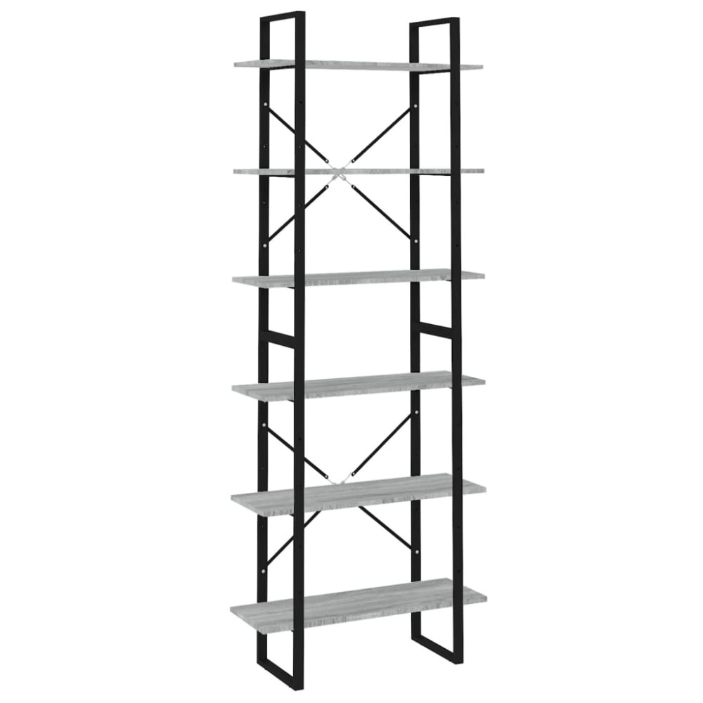 vidaXL Dulap înalt, gri sonoma, 80x30x210 cm, lemn compozit