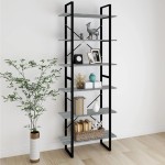 vidaXL Dulap înalt, gri sonoma, 80x30x210 cm, lemn compozit vidaXL Dulap înalt, gri sonoma, 80x30x210 cm, lemn compozit