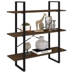 vidaXL Bibliotecă, stejar fumuriu, 100x30x105 cm, lemn prelucrat vidaXL Bibliotecă, stejar fumuriu, 100x30x105 cm, lemn prelucrat