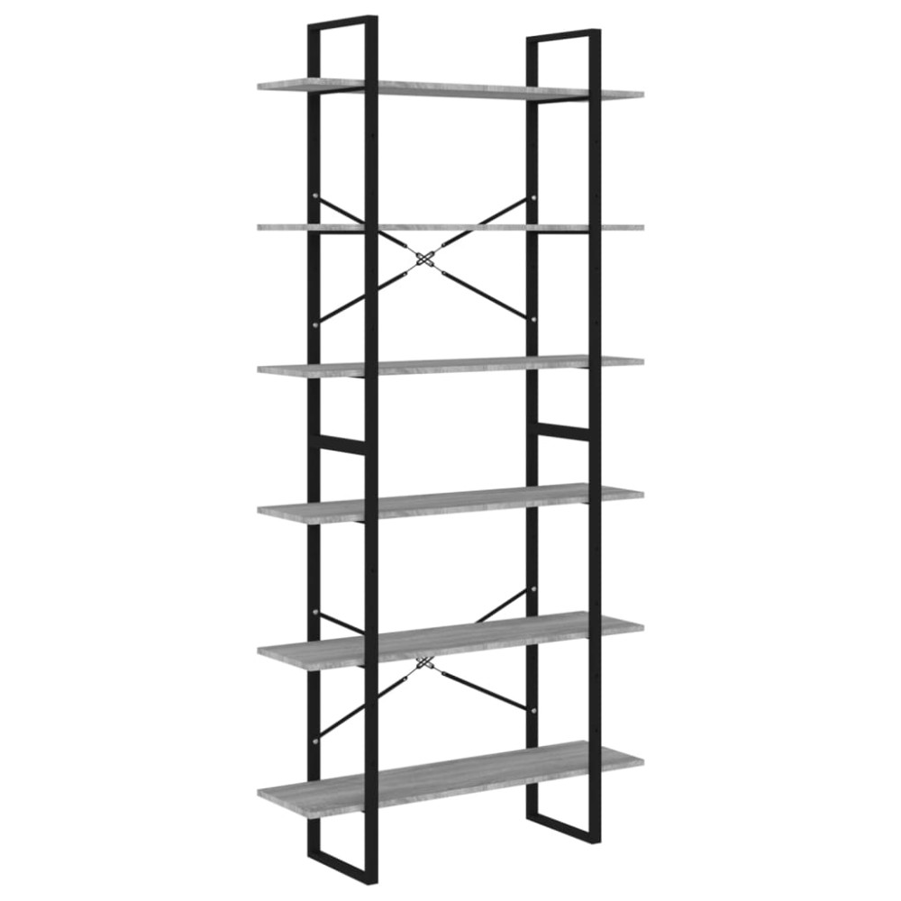 vidaXL Dulap înalt, gri sonoma, 100x30x210 cm, lemn prelucrat