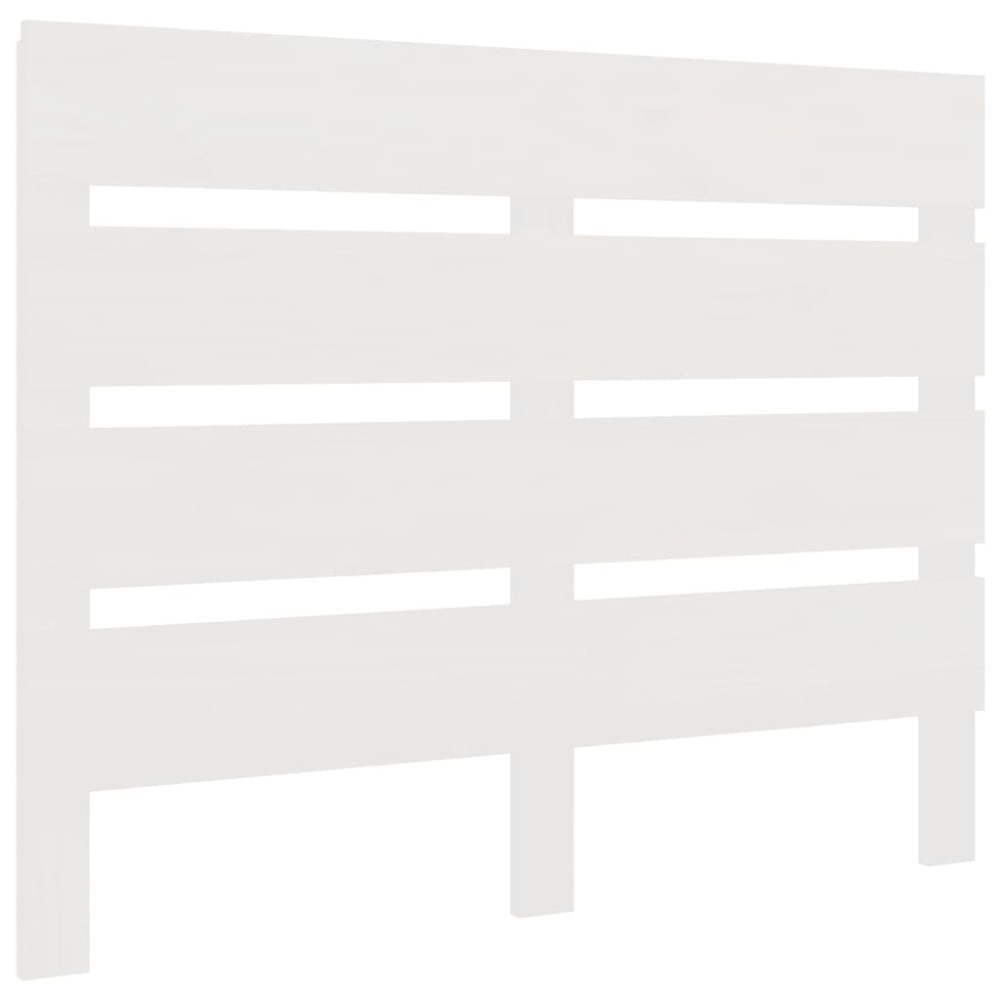 vidaXL Tăblie de pat, alb, 90x3x80 cm, lemn masiv de pin