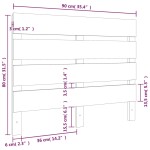 vidaXL Tăblie de pat, alb, 90x3x80 cm, lemn masiv de pin