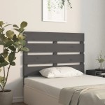 vidaXL Tăblie de pat, gri, 100x3x80 cm, lemn masiv de pin vidaXL Tăblie de pat, gri, 100x3x80 cm, lemn masiv de pin