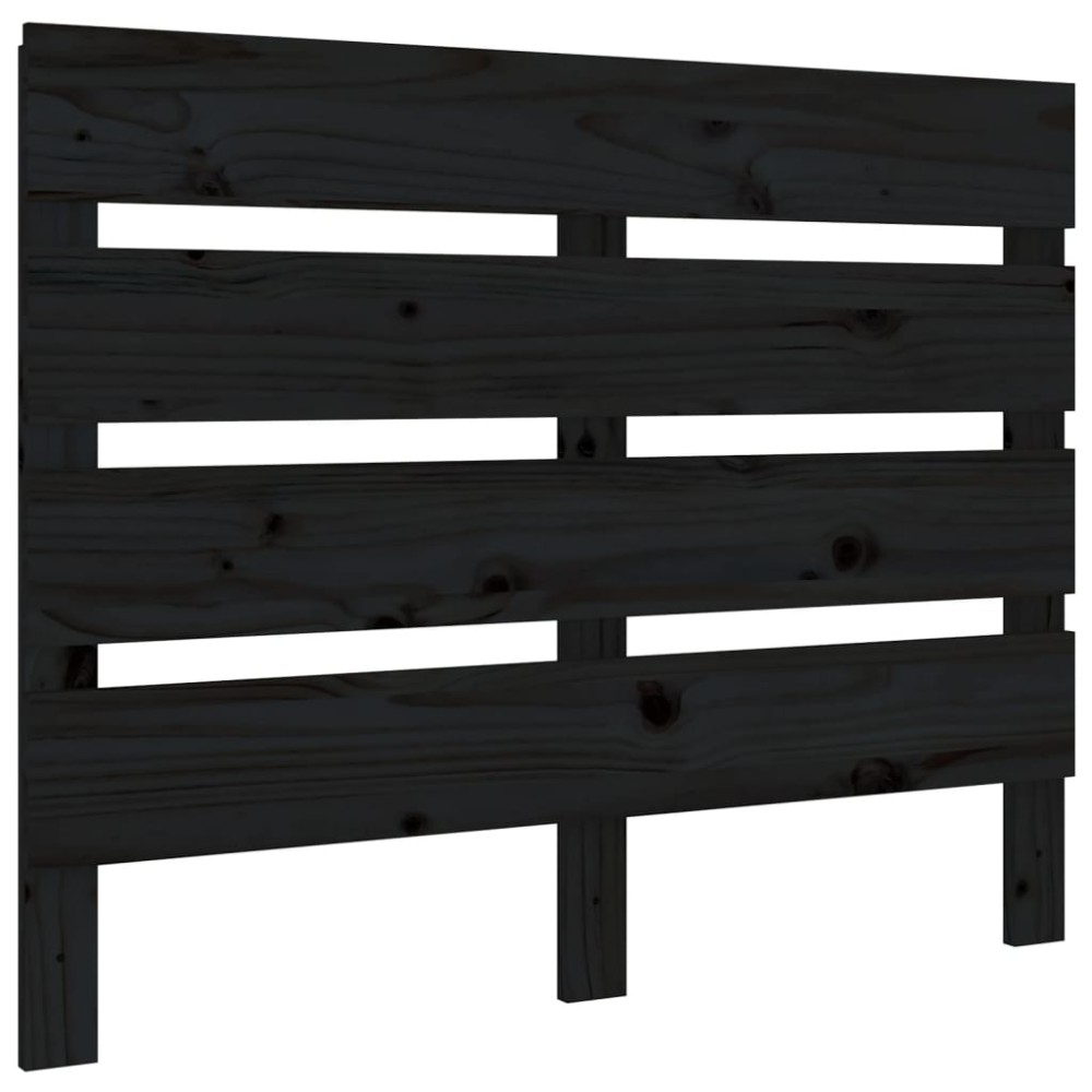 vidaXL Tăblie de pat, negru, 100x3x80 cm, lemn masiv de pin