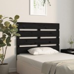 vidaXL Tăblie de pat, negru, 100x3x80 cm, lemn masiv de pin vidaXL Tăblie de pat, negru, 100x3x80 cm, lemn masiv de pin