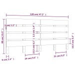 vidaXL Tăblie de pat, alb, 120x3x80 cm, lemn masiv de pin vidaXL Tăblie de pat, alb, 120x3x80 cm, lemn masiv de pin