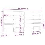 vidaXL Tăblie de pat, alb, 140x3x80 cm, lemn masiv de pin vidaXL Tăblie de pat, alb, 140x3x80 cm, lemn masiv de pin