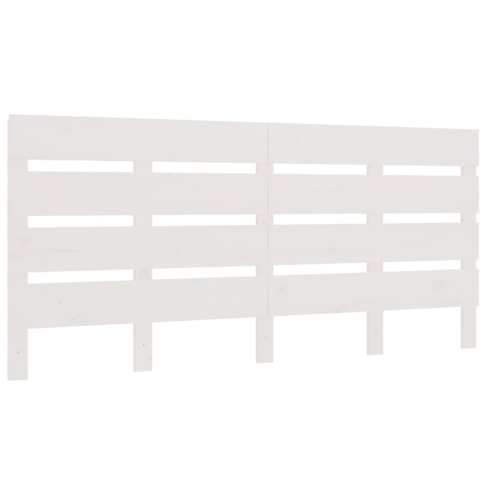 vidaXL Tăblie de pat, alb, 150x3x80 cm, lemn masiv de pin