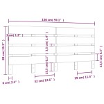 vidaXL Tăblie de pat, alb, 150x3x80 cm, lemn masiv de pin vidaXL Tăblie de pat, alb, 150x3x80 cm, lemn masiv de pin