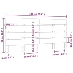 vidaXL Tăblie de pat, alb, 180x3x80 cm, lemn masiv de pin