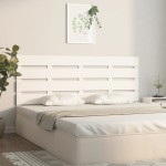 vidaXL Tăblie de pat, alb, 200x3x80 cm, lemn masiv de pin
