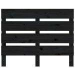 vidaXL Tăblie de pat, negru, 75x3x80 cm, lemn masiv de pin