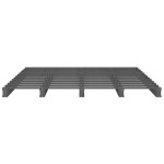 vidaXL Pat din paleți King Size, gri, 150x200 cm, lemn masiv de pin