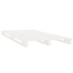 vidaXL Pat din paleți Single Small alb 75x190 cm lemn masiv pin vidaXL Pat din paleți Single Small alb 75x190 cm lemn masiv pin