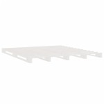 vidaXL Pat din paleți Double, alb, 135x190 cm, lemn masiv de pin vidaXL Pat din paleți Double, alb, 135x190 cm, lemn masiv de pin