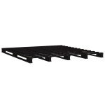 vidaXL Pat din paleți Double, negru, 135x190 cm, lemn masiv pin vidaXL Pat din paleți Double, negru, 135x190 cm, lemn masiv pin
