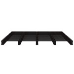 vidaXL Pat din paleți Double, negru, 135x190 cm, lemn masiv pin vidaXL Pat din paleți Double, negru, 135x190 cm, lemn masiv pin
